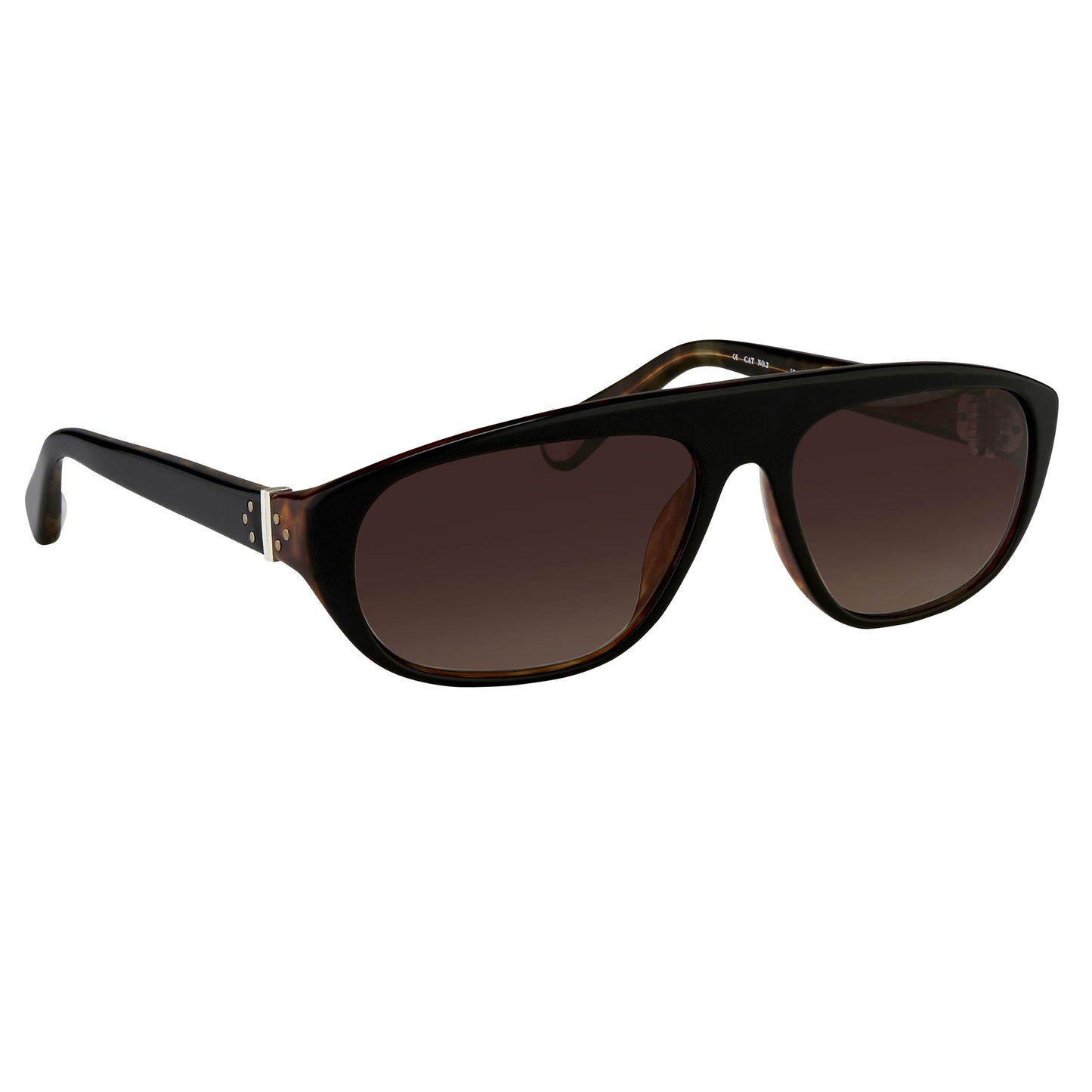 Ann Demeulemeester Sunglasses Flat Top Black and Brown Graduated