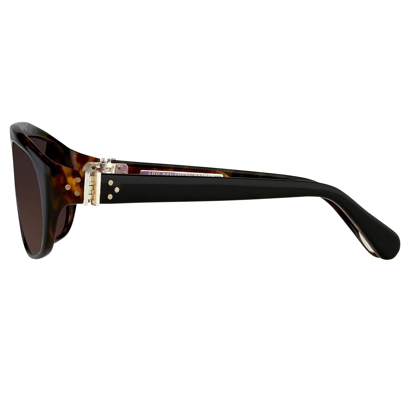 Ann Demeulemeester Sunglasses Flat Top Black and Brown Graduated