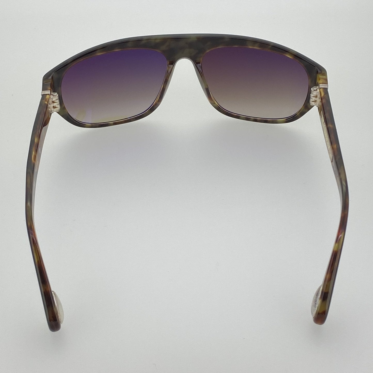 Ann Demeulemeester Sunglasses Flat Top Black and Brown Graduated