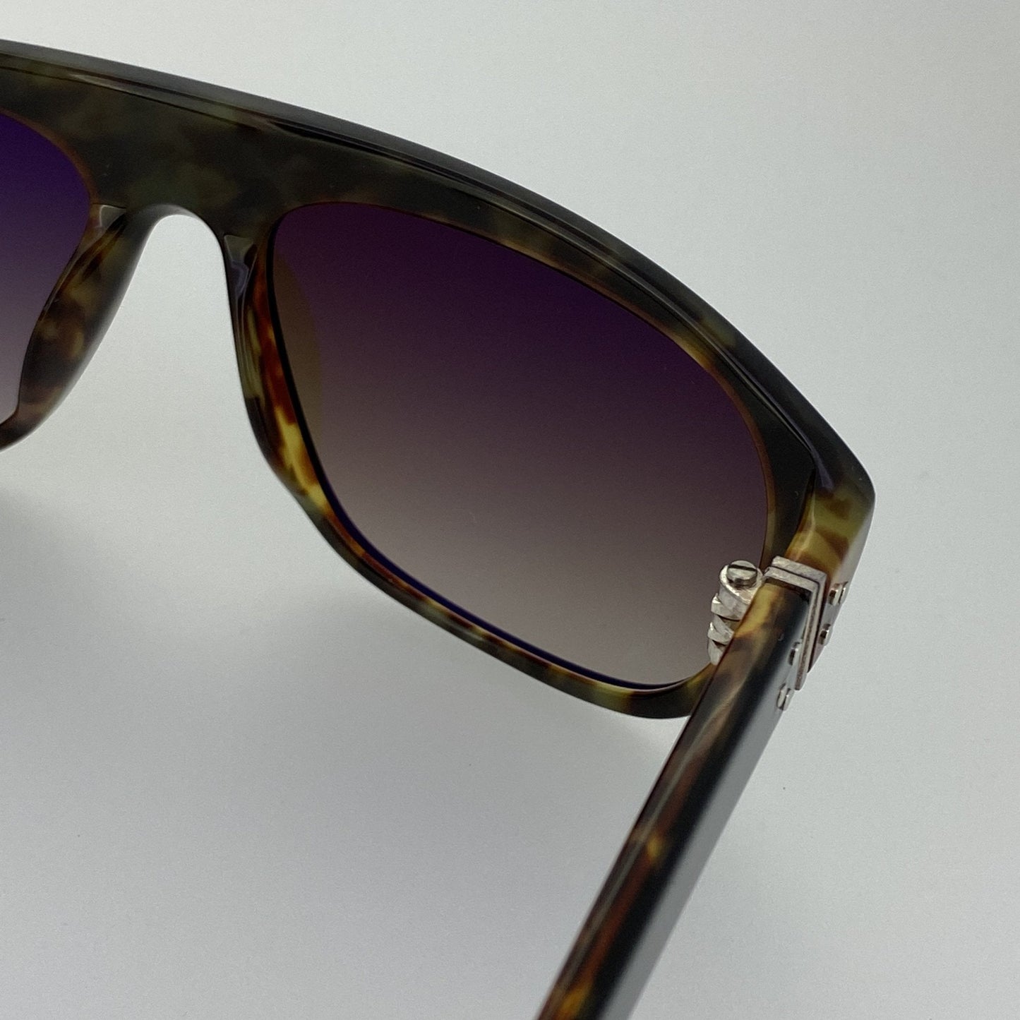 Ann Demeulemeester Sunglasses Flat Top Black and Brown Graduated