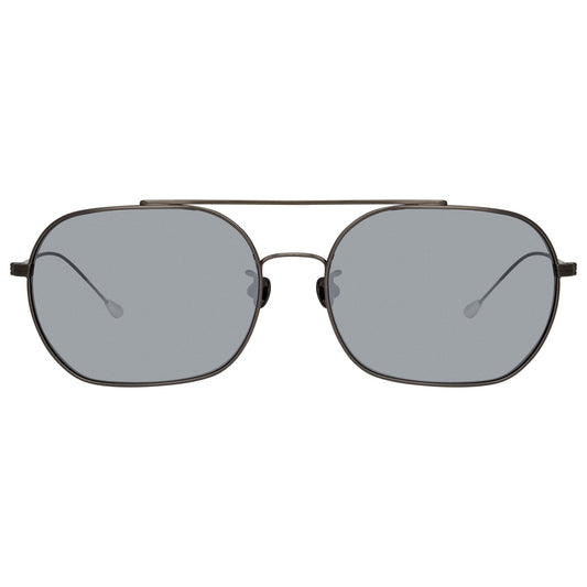 Ann Demeulemeester Sunglasses Round Gun Metal and Grey AD63C2SUN