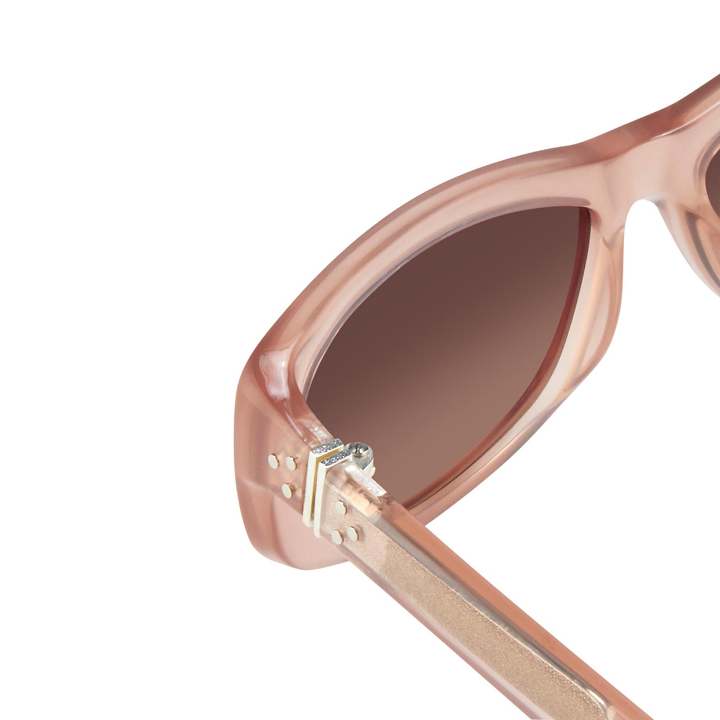 Ann Demeulemeester Sunglasses Cat Eye Blush Pink and Brown