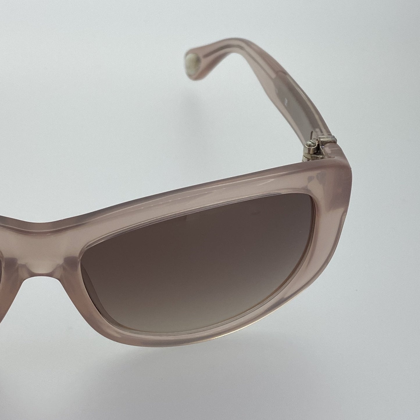 Ann Demeulemeester Sunglasses Cat Eye Blush Pink and Brown