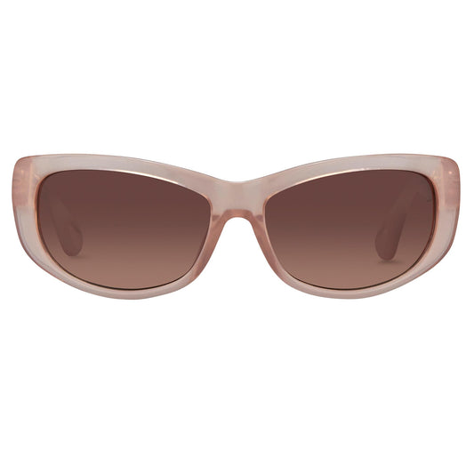 Ann Demeulemeester Sunglasses Cat Eye Blush Pink and Brown