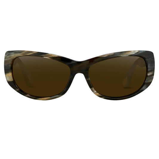 Ann Demeulemeester Ladies Sunglasses Cat Eye Tortoise Shell and Brown AD29C3SUN