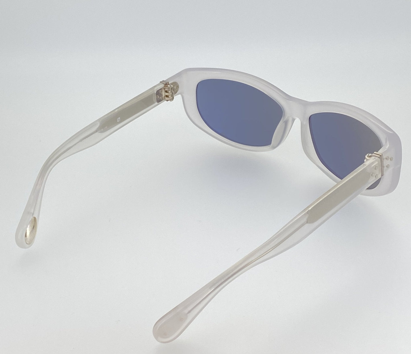 Ann Demeulemeester Ladies Sunglasses Cat Eye White and Grey AD29C4SUN