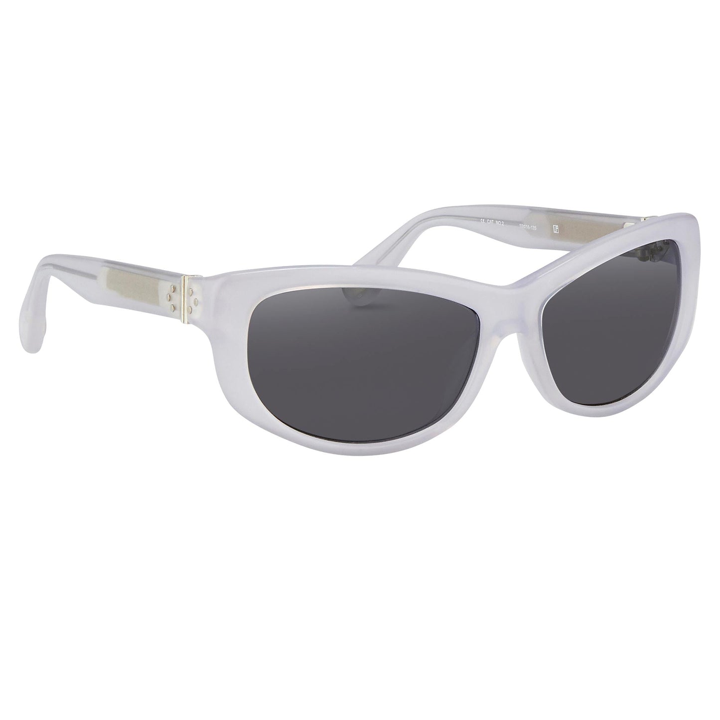 Ann Demeulemeester Ladies Sunglasses Cat Eye White and Grey AD29C4SUN