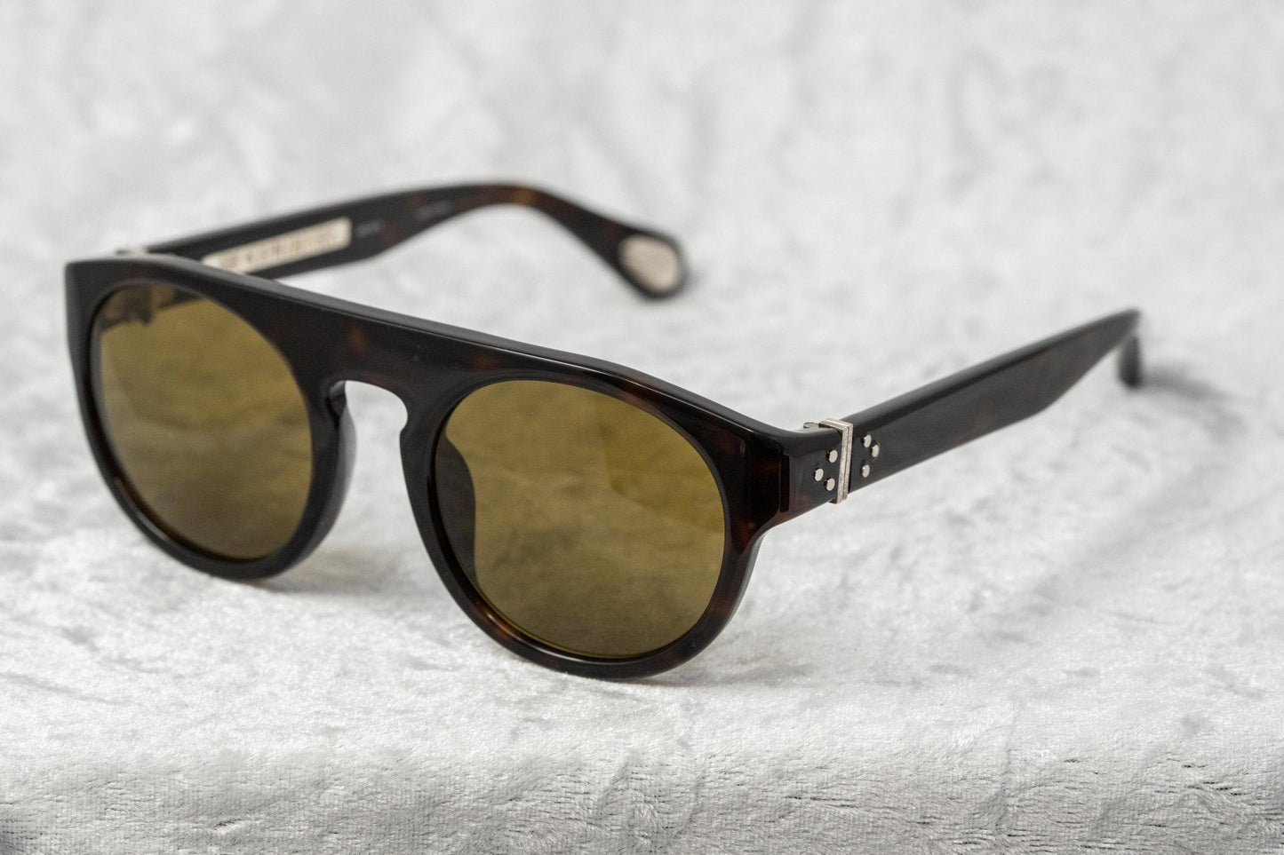 Ann Demeulemeester Sunglasses Flat Top Amber Tortoise Shell and Brown AD10C4SUN