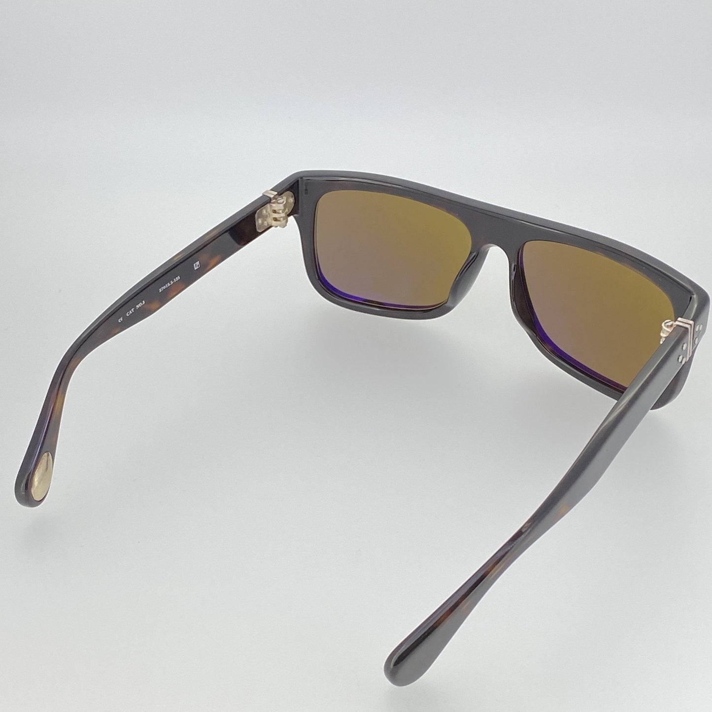 Ann Demeulemeester Men's Sunglasses Flat Top Amber Tortoise and Brown AD2C4SUN