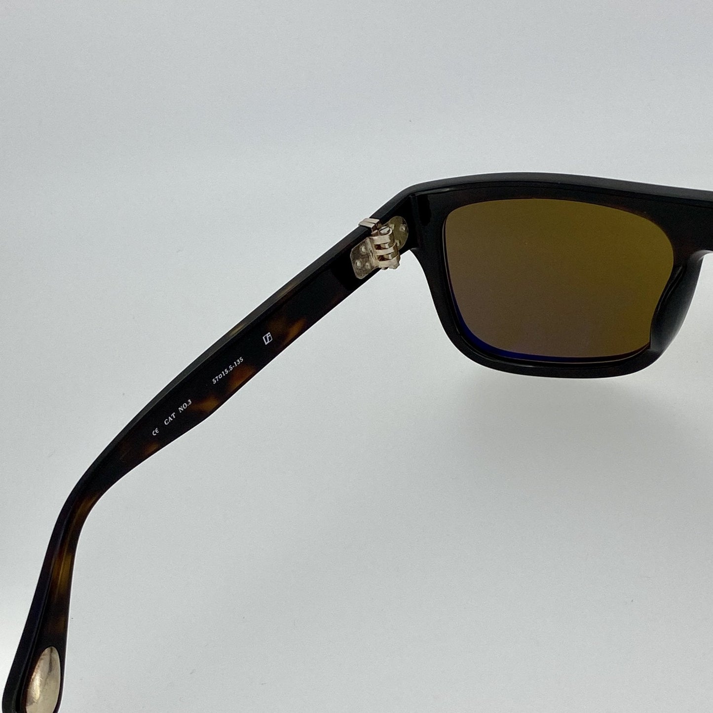 Ann Demeulemeester Men's Sunglasses Flat Top Amber Tortoise and Brown AD2C4SUN