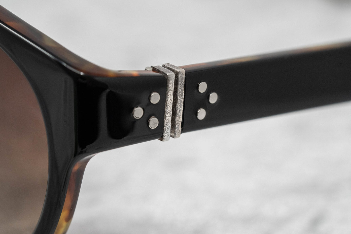 Ann Demeulemeester Sunglasses Flat Top Black and Brown AD10C6SUN