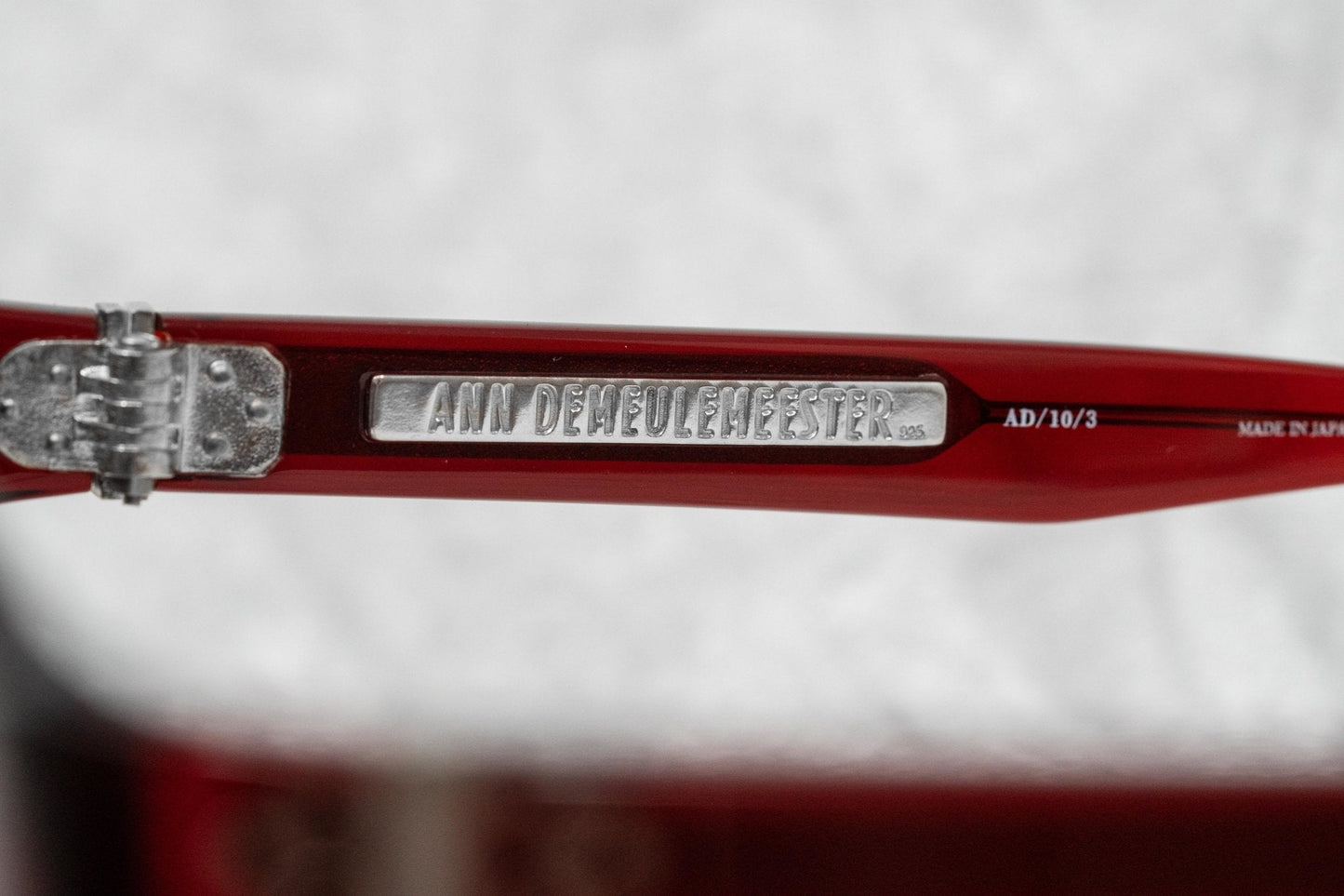 Ann Demeulemeester Sunglasses Flat Top Round Bordeaux Red and Blue