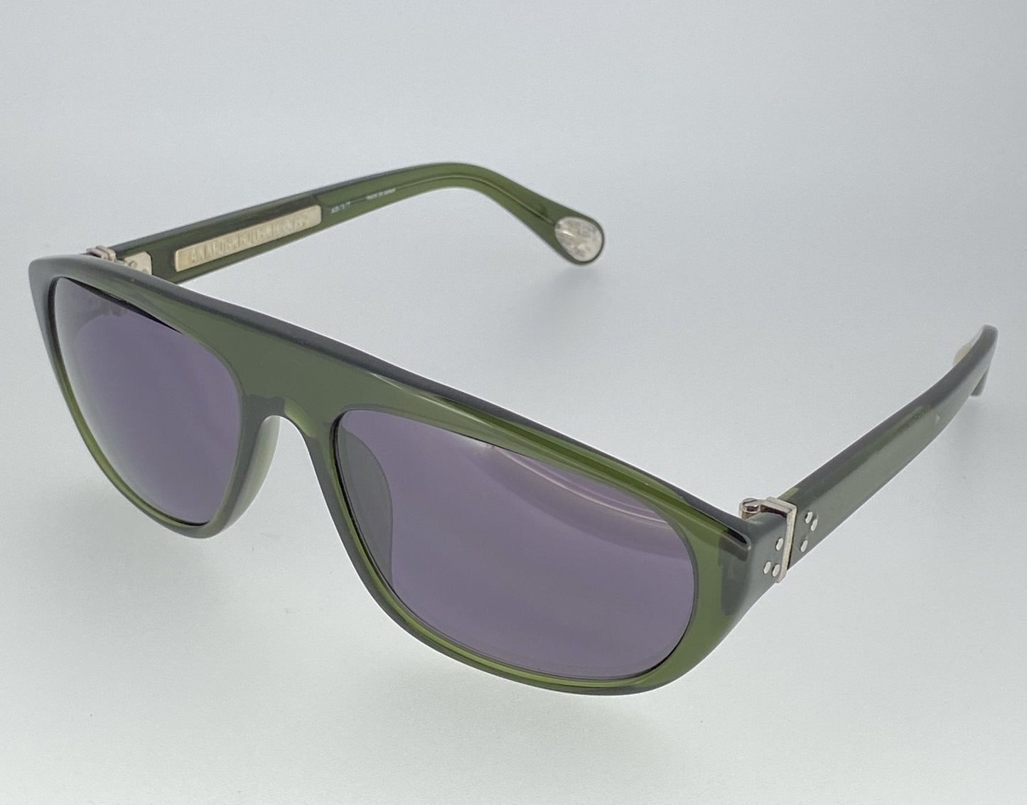 Ann Demeulemeester Men's Sunglasses Flat Top Green and Purple AD1C7SUN
