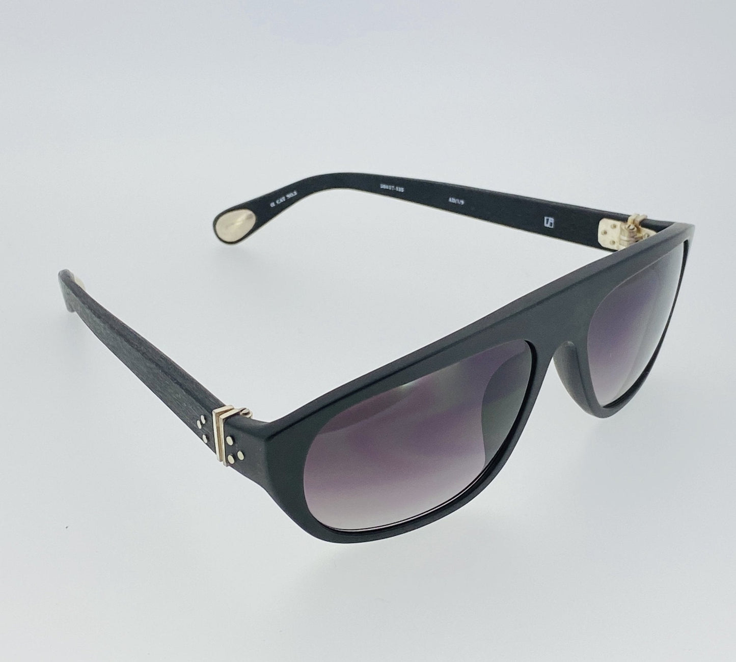 Ann Demeulemeester Men's Sunglasses Flat Top Matte Black and Grey AD1C9SUN