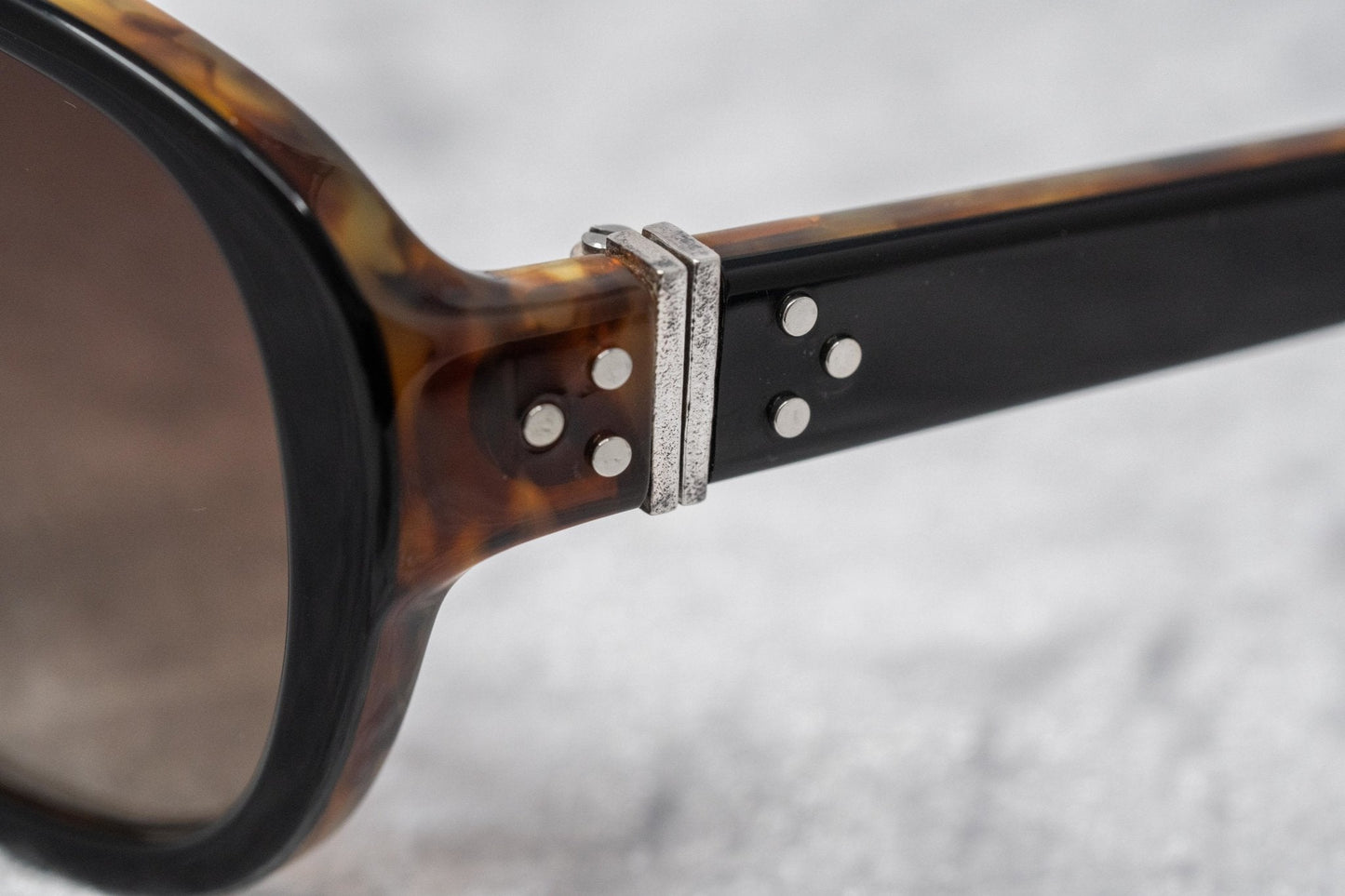 Ann Demeulemeester Ladies Sunglasses Oval Black and Brown Graduated AD8C6SUN