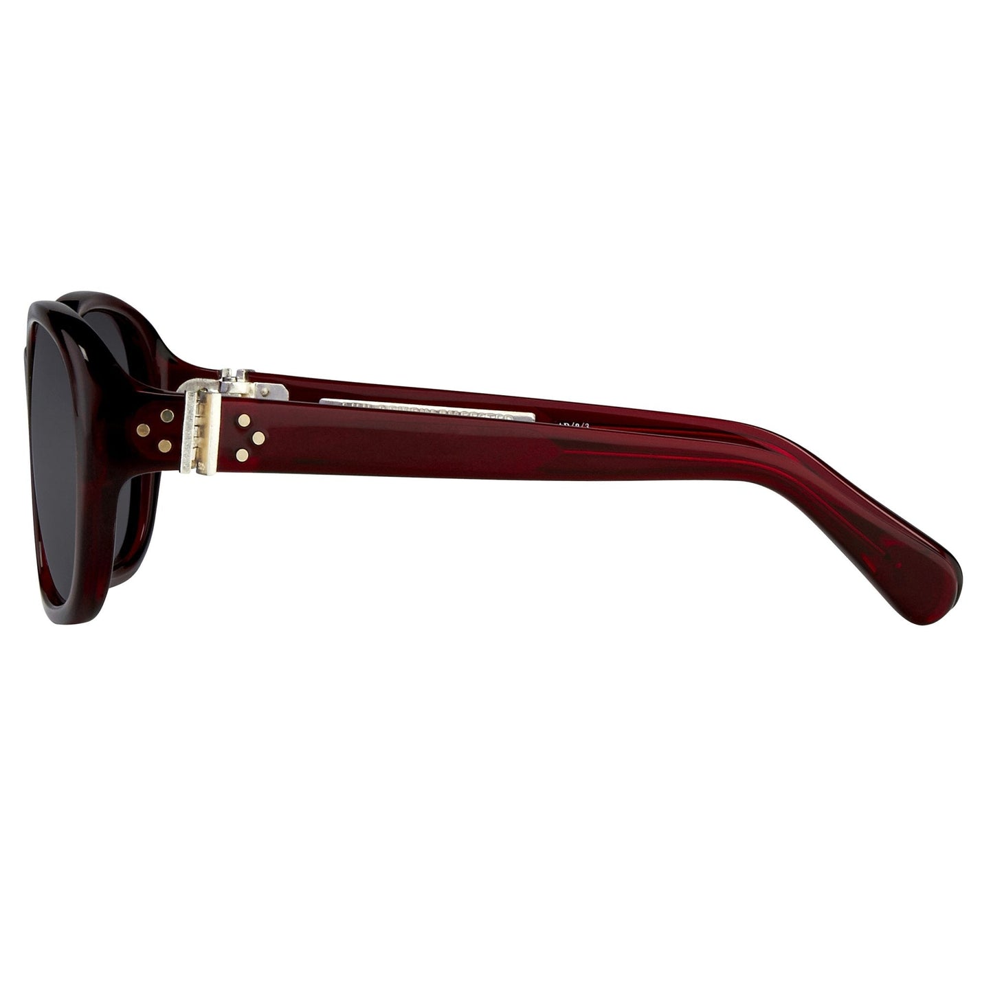 Ann Demeulemeester Sunglasses Oval Red Silver and Blue