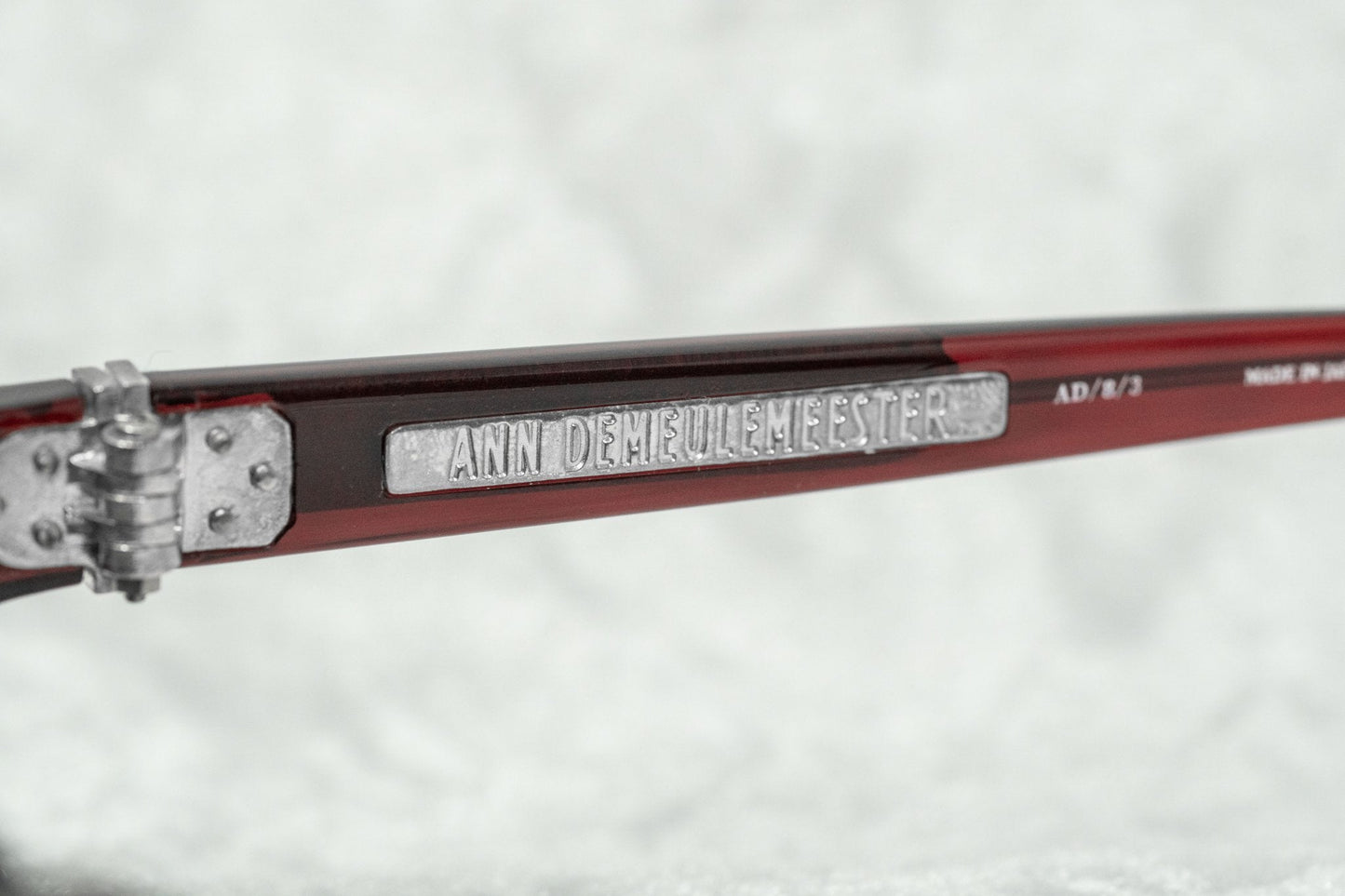 Ann Demeulemeester Sunglasses Oval Red Silver and Blue
