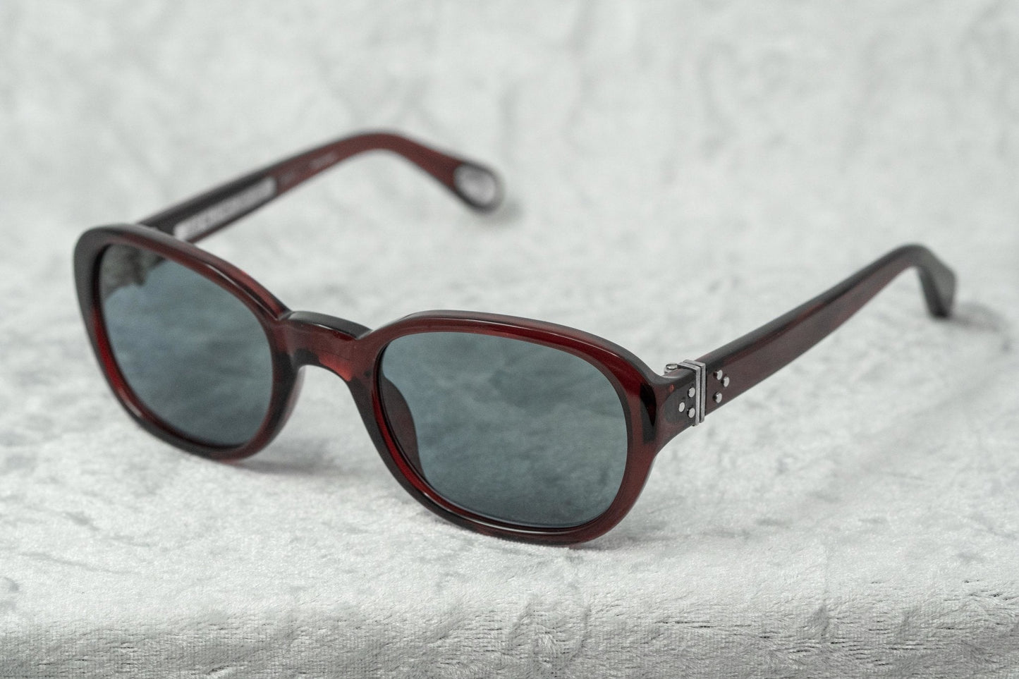 Ann Demeulemeester Sunglasses Oval Red Silver and Blue