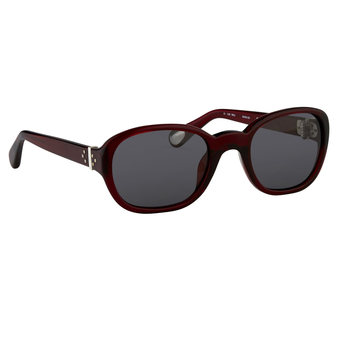 Ann Demeulemeester Sunglasses Oval Red Silver and Blue