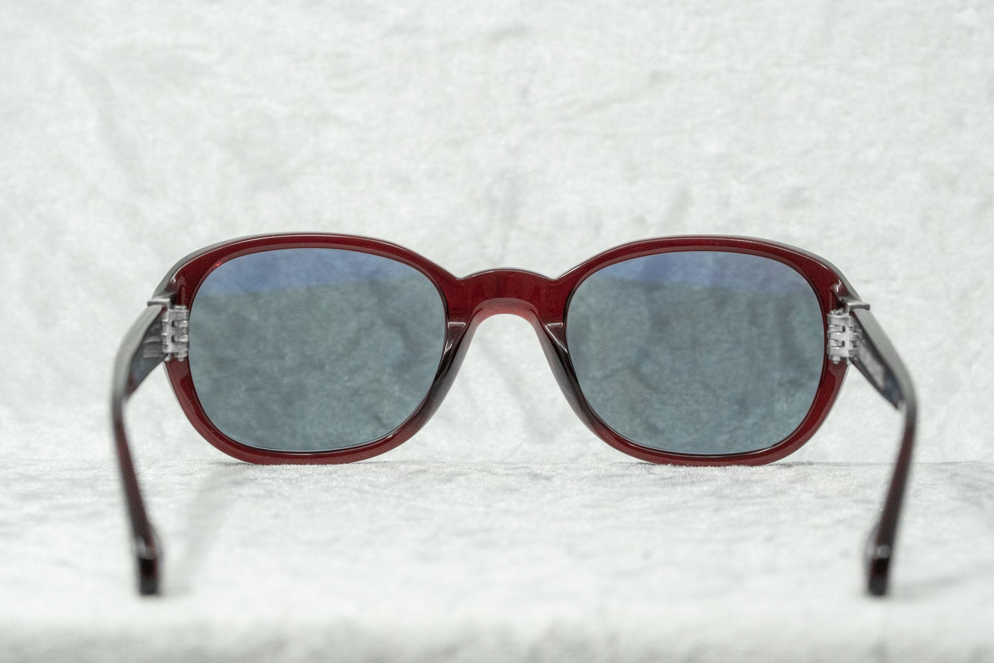 Ann Demeulemeester Sunglasses Oval Red Silver and Blue