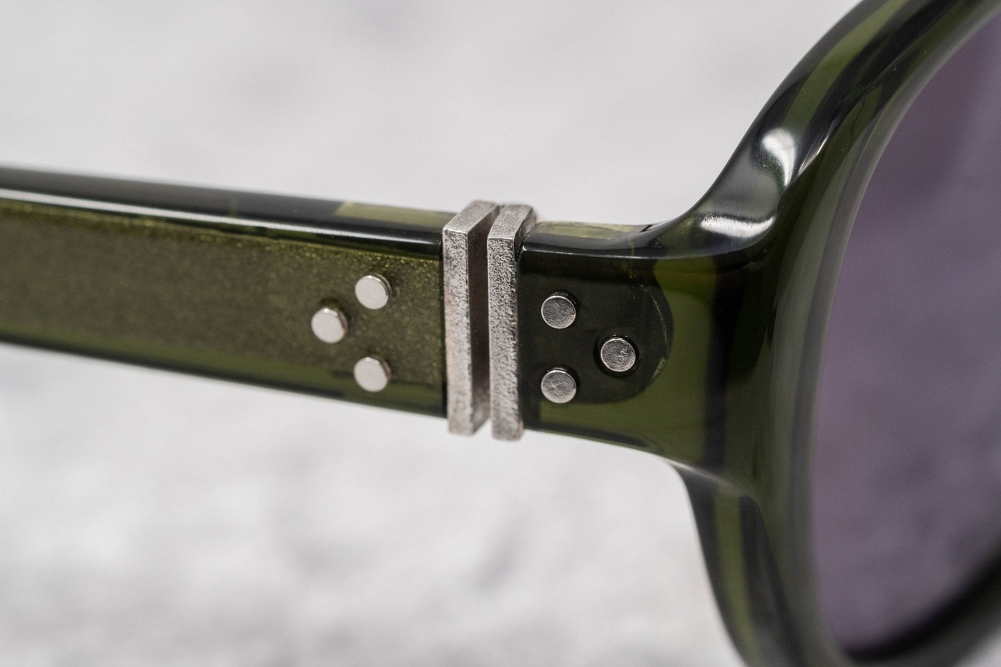 Ann Demeulemeester Sunglasses Oval Green and Purple