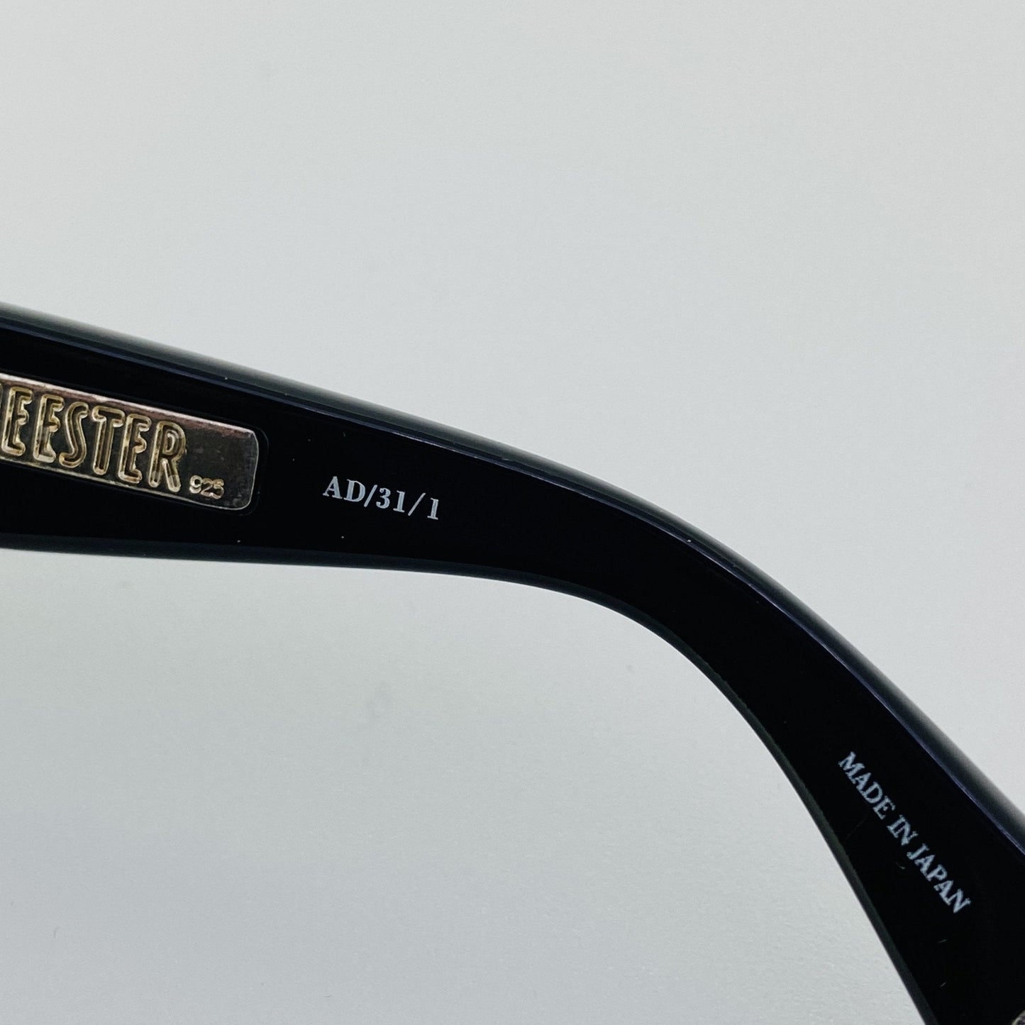 Ann Demeulemeester Sunglasses Oversized Black with Silver Tips and Grey AD31C1SUN