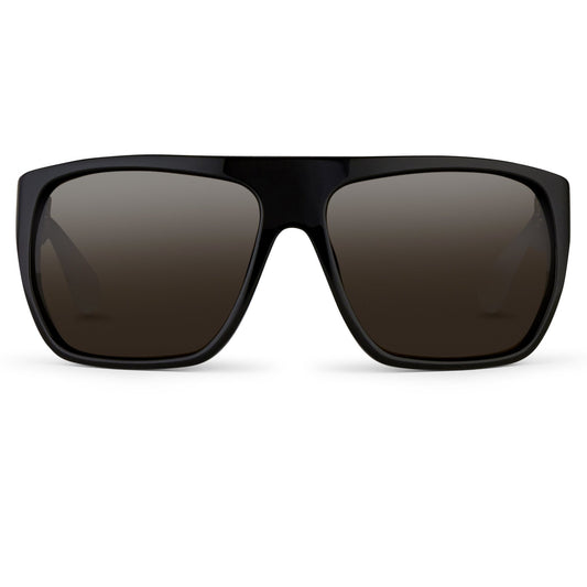 Ann Demeulemeester Sunglasses Oversized Black with Silver Tips and Grey AD31C1SUN
