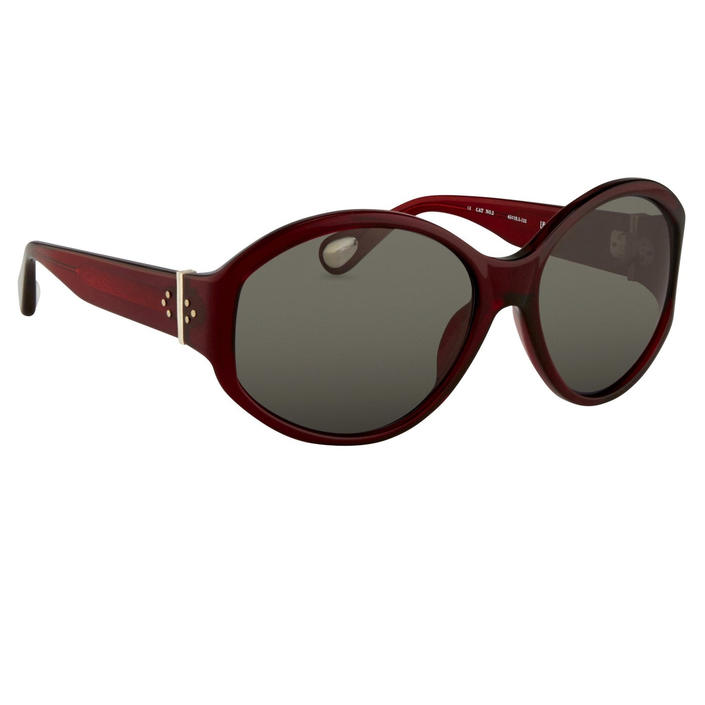 Ann Demeulemeester Ladies Sunglasses Oversized Bordeaux Red and Blue AD6C3SUN