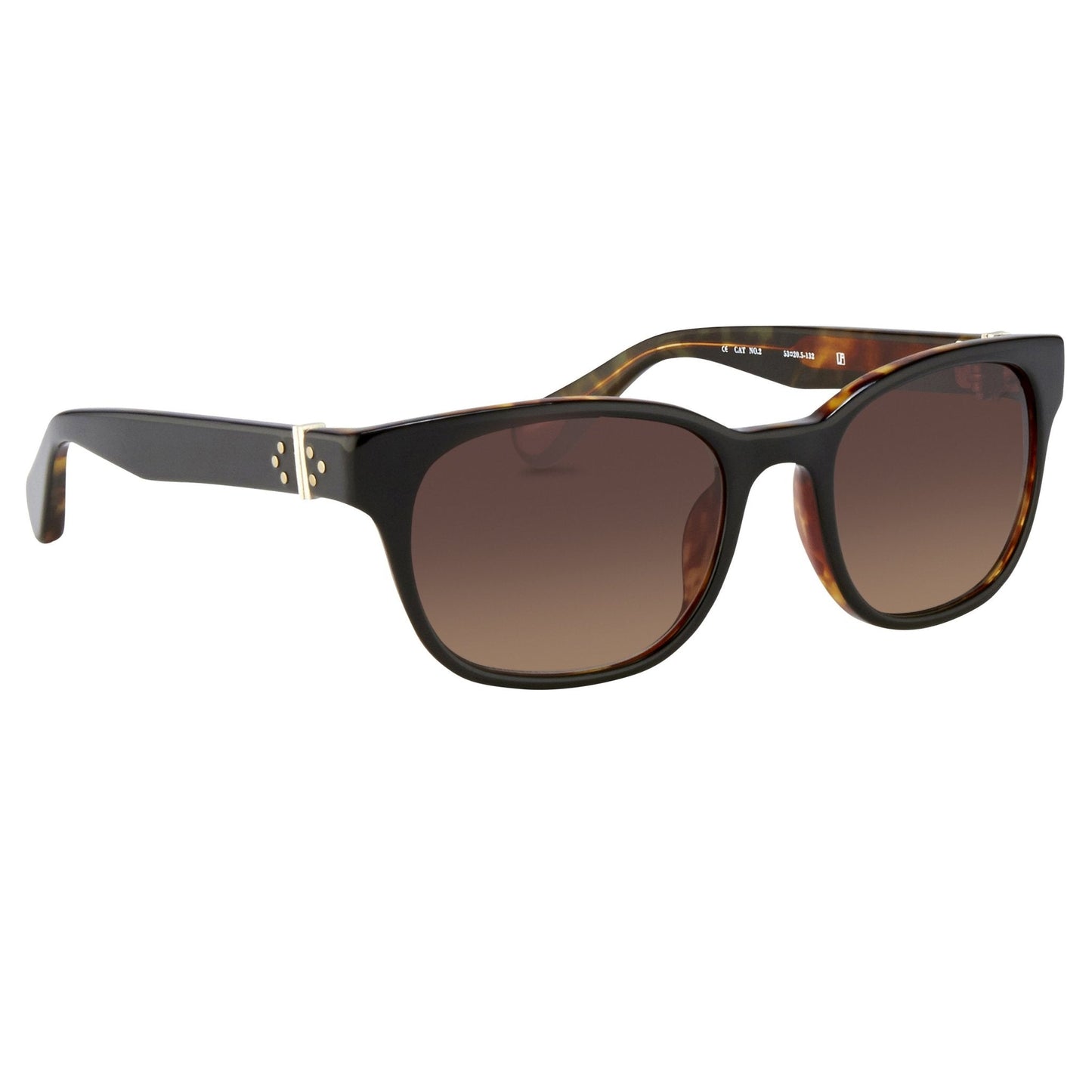 Ann Demeulemeester Ladies Sunglasses Black Tortoise Shell and Brown AD15C10SUN