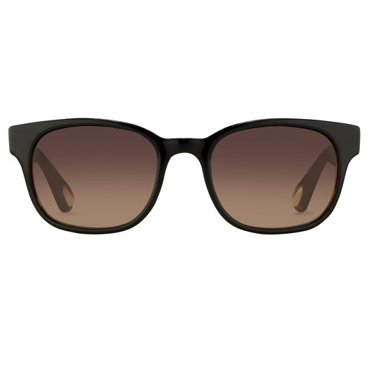 Ann Demeulemeester Ladies Sunglasses Black Tortoise Shell and Brown AD15C10SUN