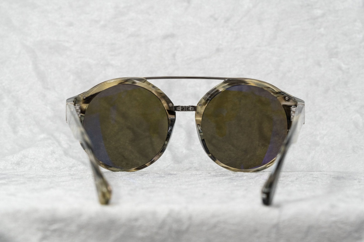 Ann Demeulemeester Ladies Sunglasses Round Hornet and Green AD45C3SUN