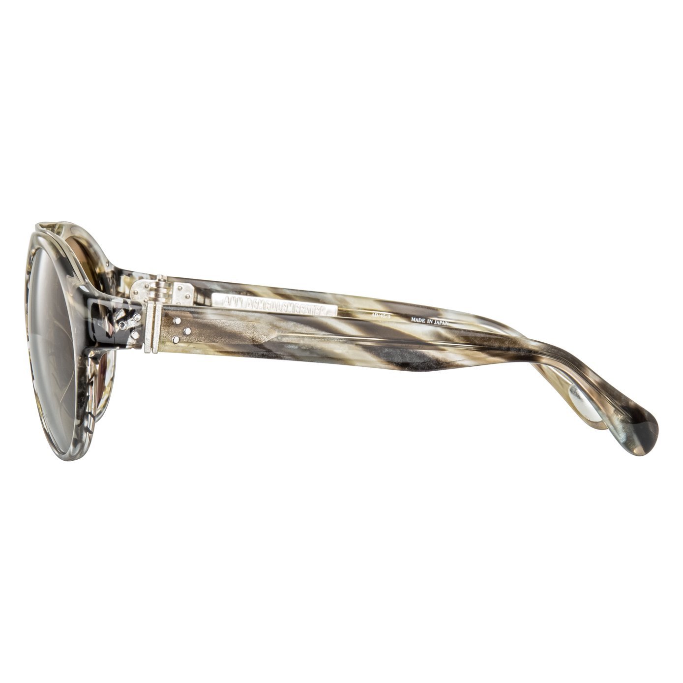 Ann Demeulemeester Ladies Sunglasses Round Hornet and Green AD45C3SUN