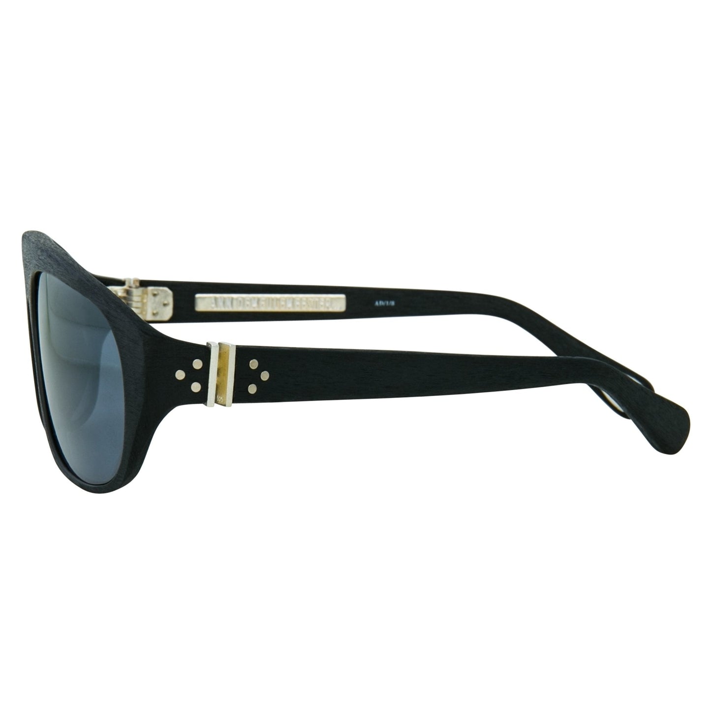 Ann Demeulemeester Men's Sunglasses Flat Top Black and Grey Mirror AD1C8SUN