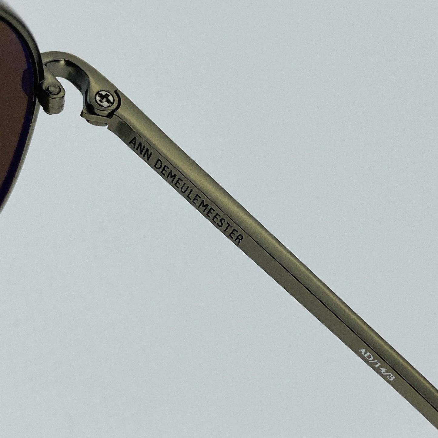 Ann Demeulemeester Men's Sunglasses Brushed Silver and Brown AD14C3SUN