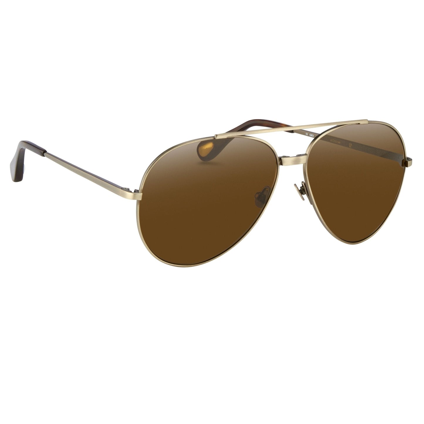 Ann Demeulemeester Men's Sunglasses Brushed Silver and Brown AD14C3SUN