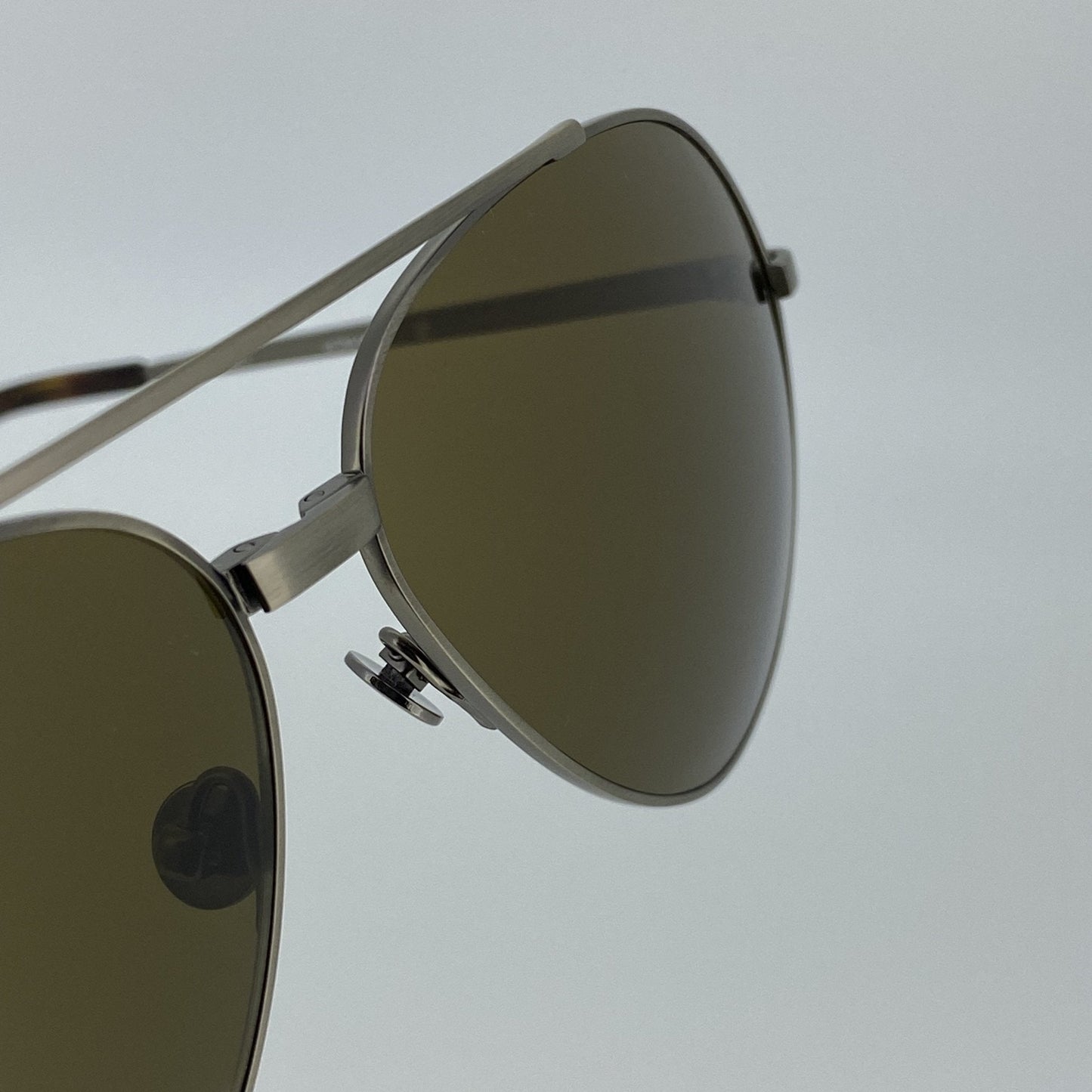 Ann Demeulemeester Men's Sunglasses Brushed Silver and Brown AD14C3SUN