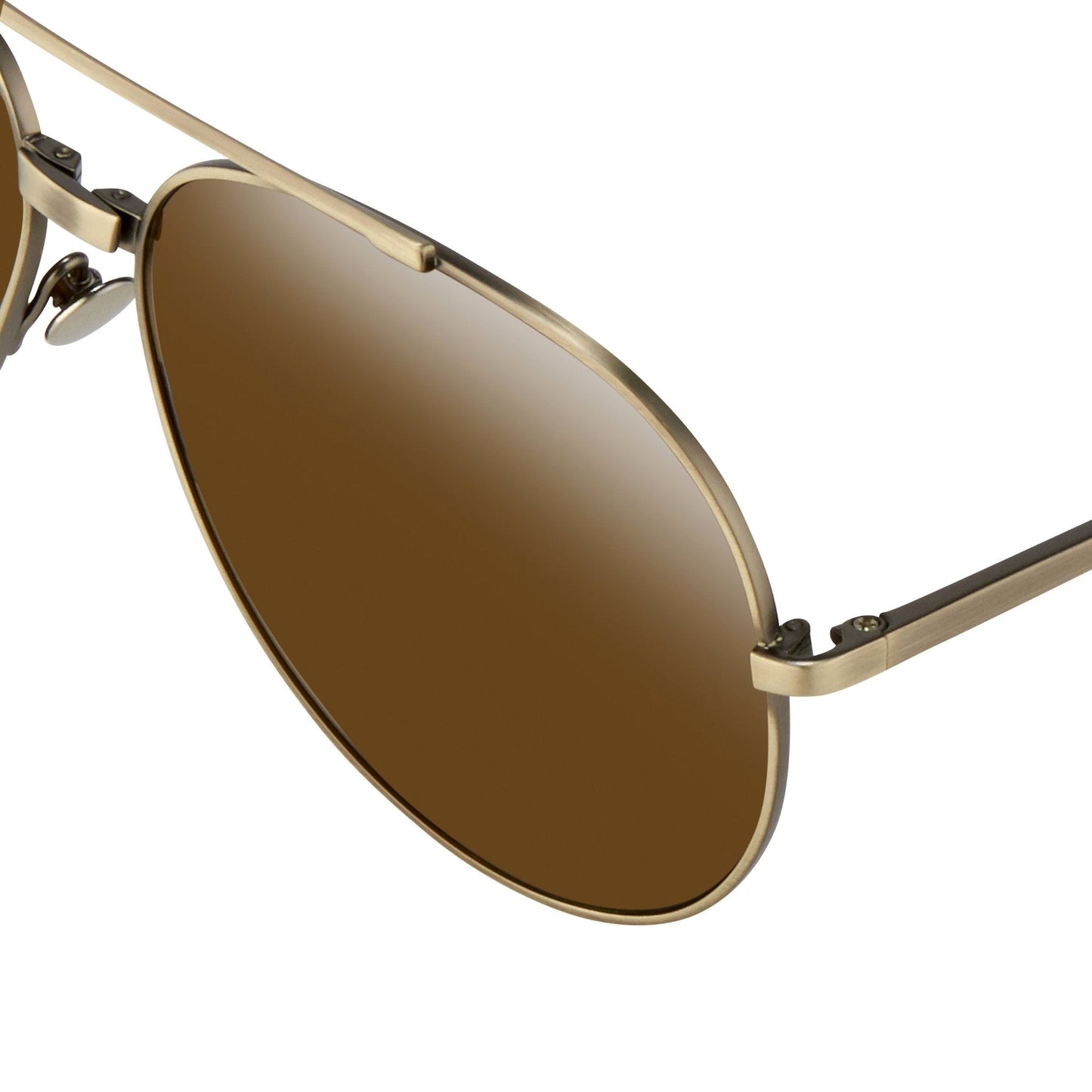 Ann Demeulemeester Men's Sunglasses Brushed Silver and Brown AD14C3SUN