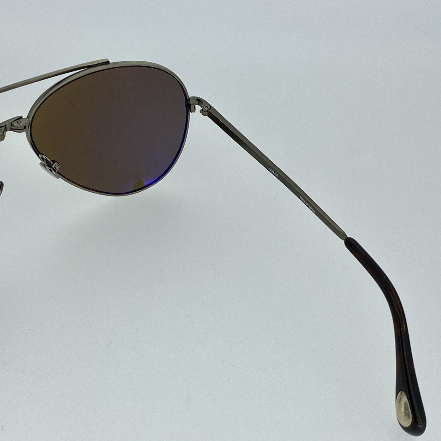 Ann Demeulemeester Men's Sunglasses Brushed Silver and Brown AD14C3SUN