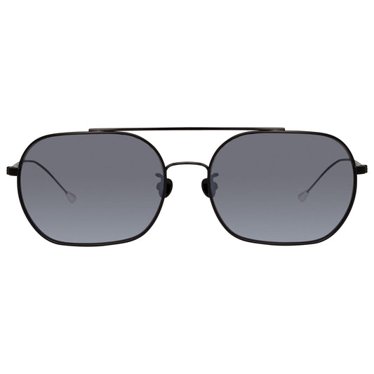 Ann Demeulemeester Men's Sunglasses Matte Black and Silver AD63C4SUN