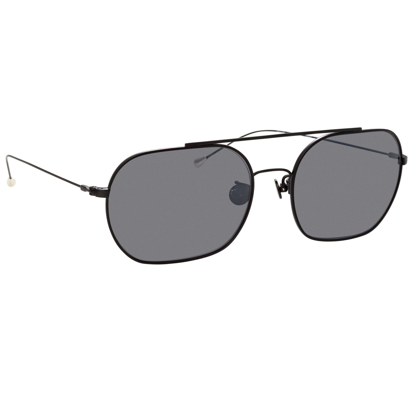 Ann Demeulemeester Men's Sunglasses Matte Black and Silver AD63C4SUN