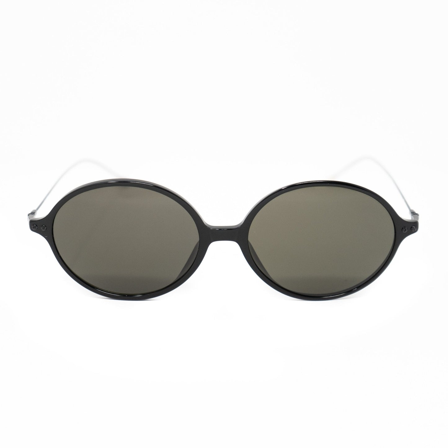 Ann Demeulemeester Sunglasses Oval Silver Black and Grey