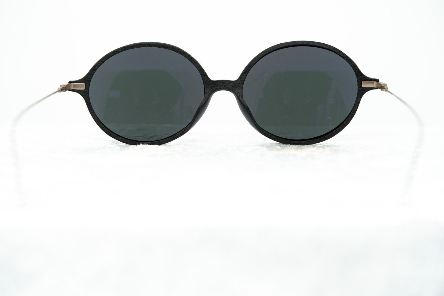 Ann Demeulemeester Sunglasses Oval Black and Grey Mirror AD64C2SUN