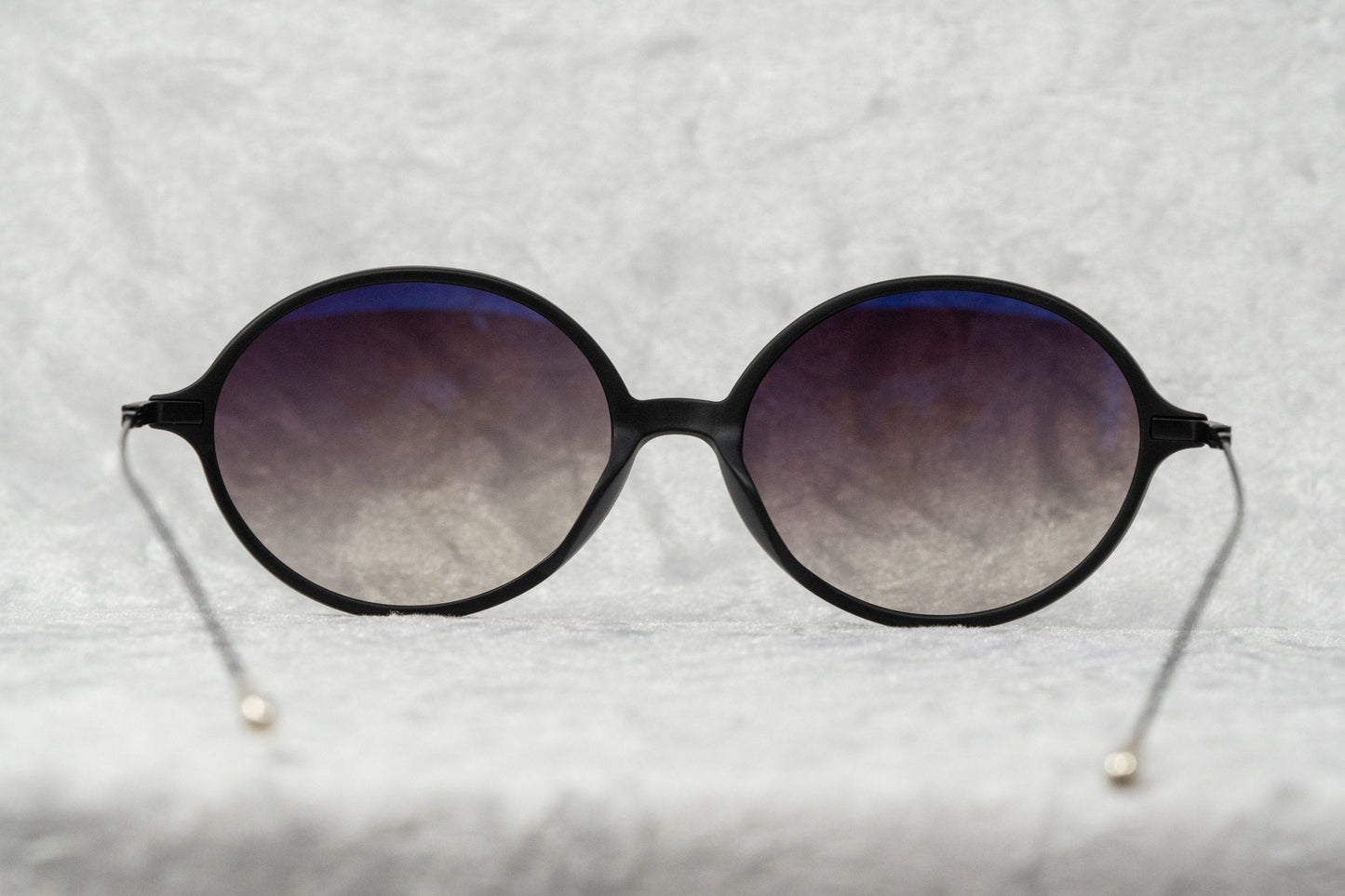 Ann Demeulemeester Unisex Sunglasses Oval Black and Grey