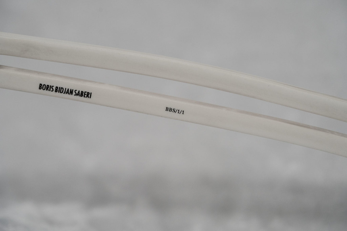 Boris Bidjan Saberi Men's Sunglasses Rectangular White BBS1C1SUN