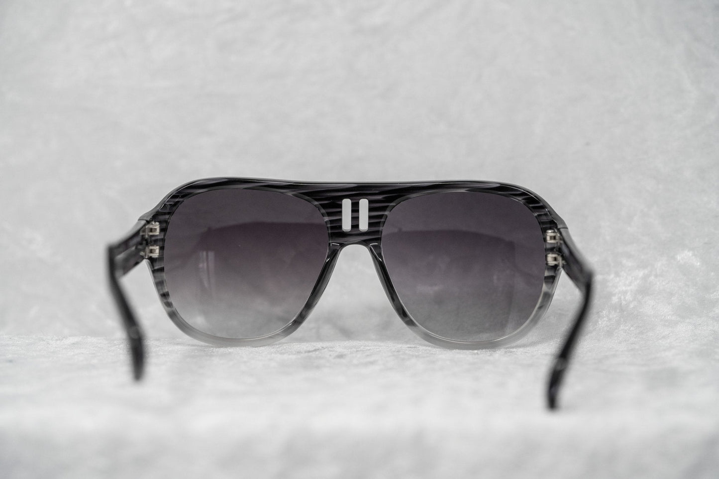 Boris Bidjan Saberi Sunglasses Striped Grey and Purple