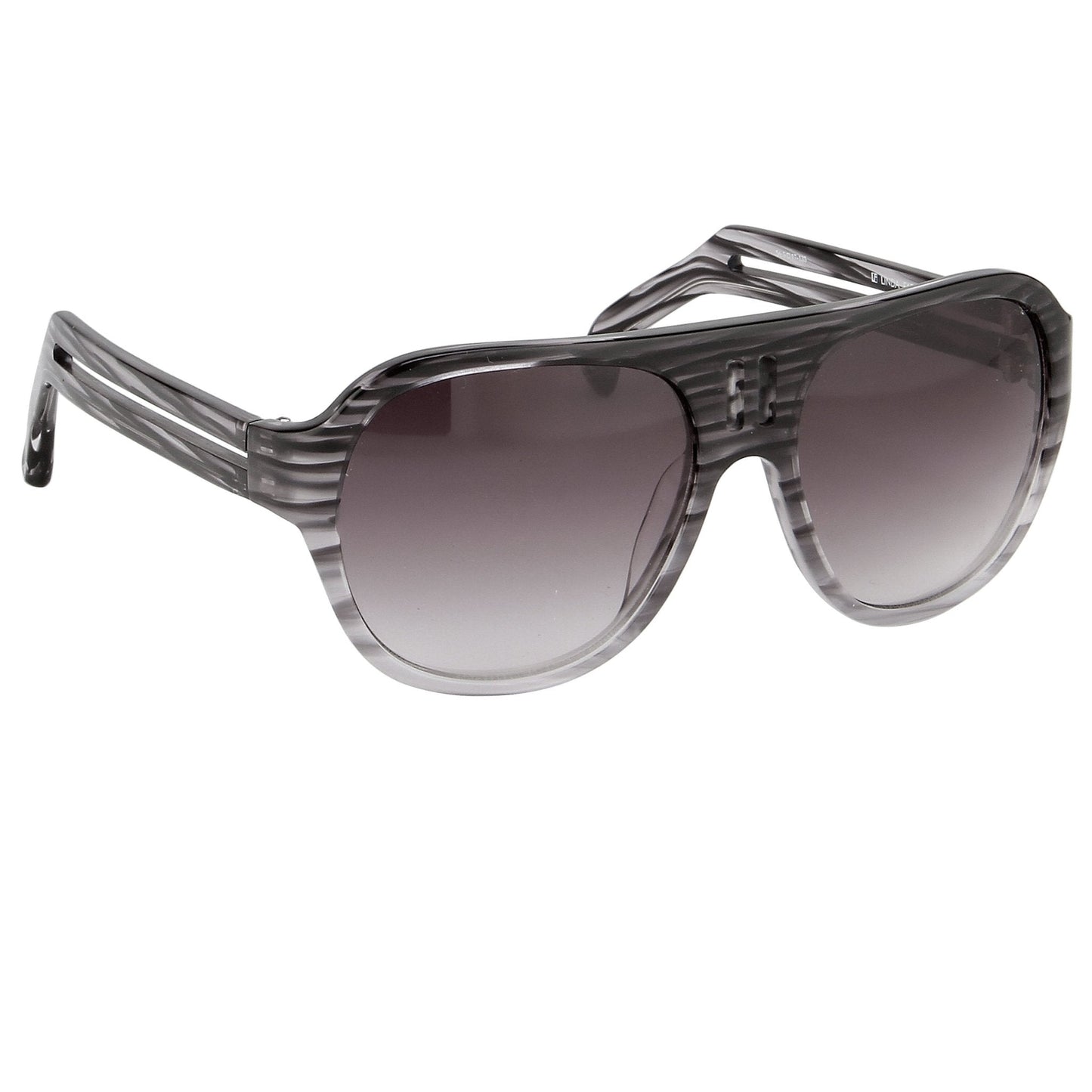 Boris Bidjan Saberi Sunglasses Striped Grey and Purple