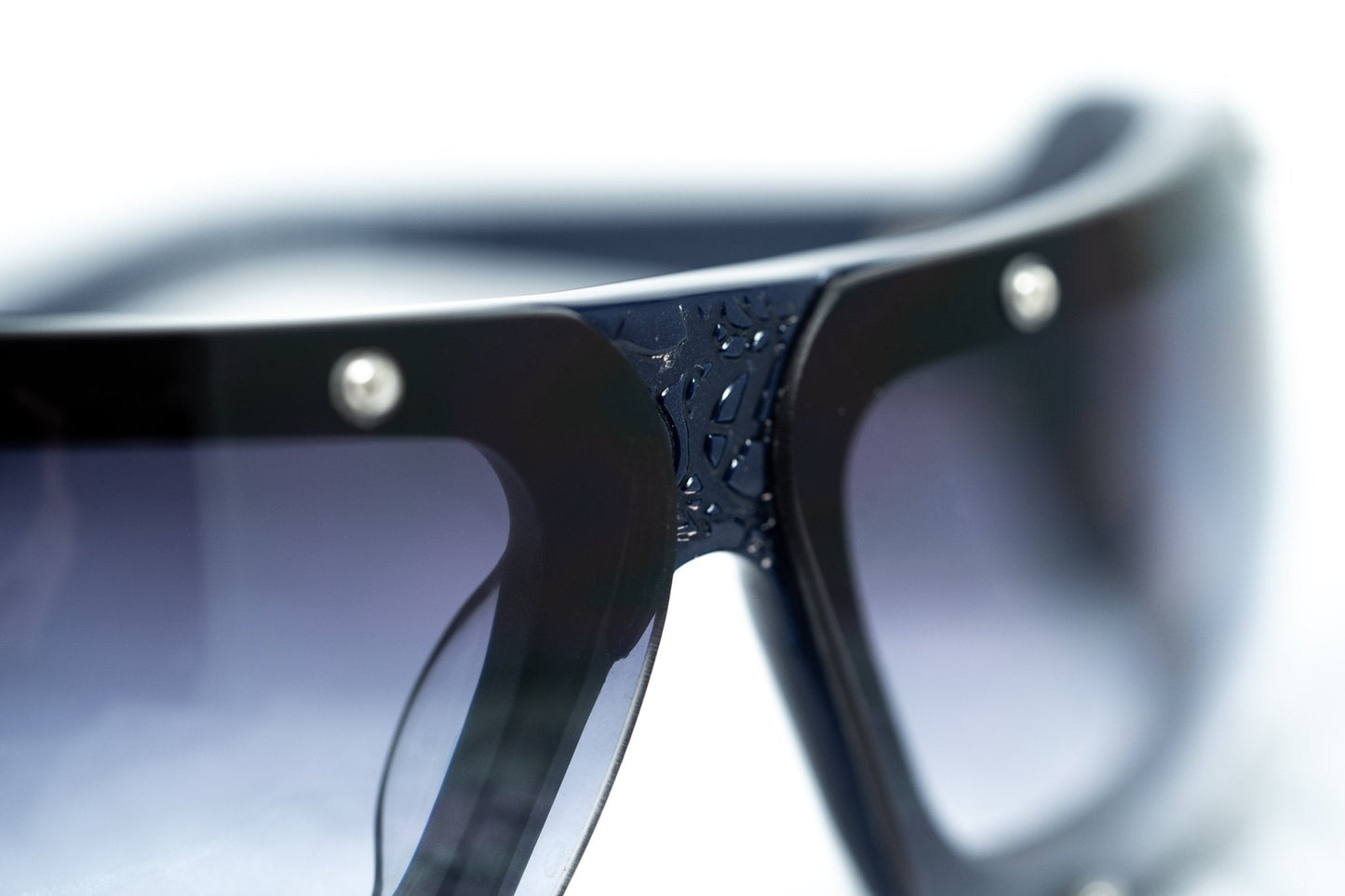 Buddhist Punk Sunglasses Rectangular Navy and Grey
