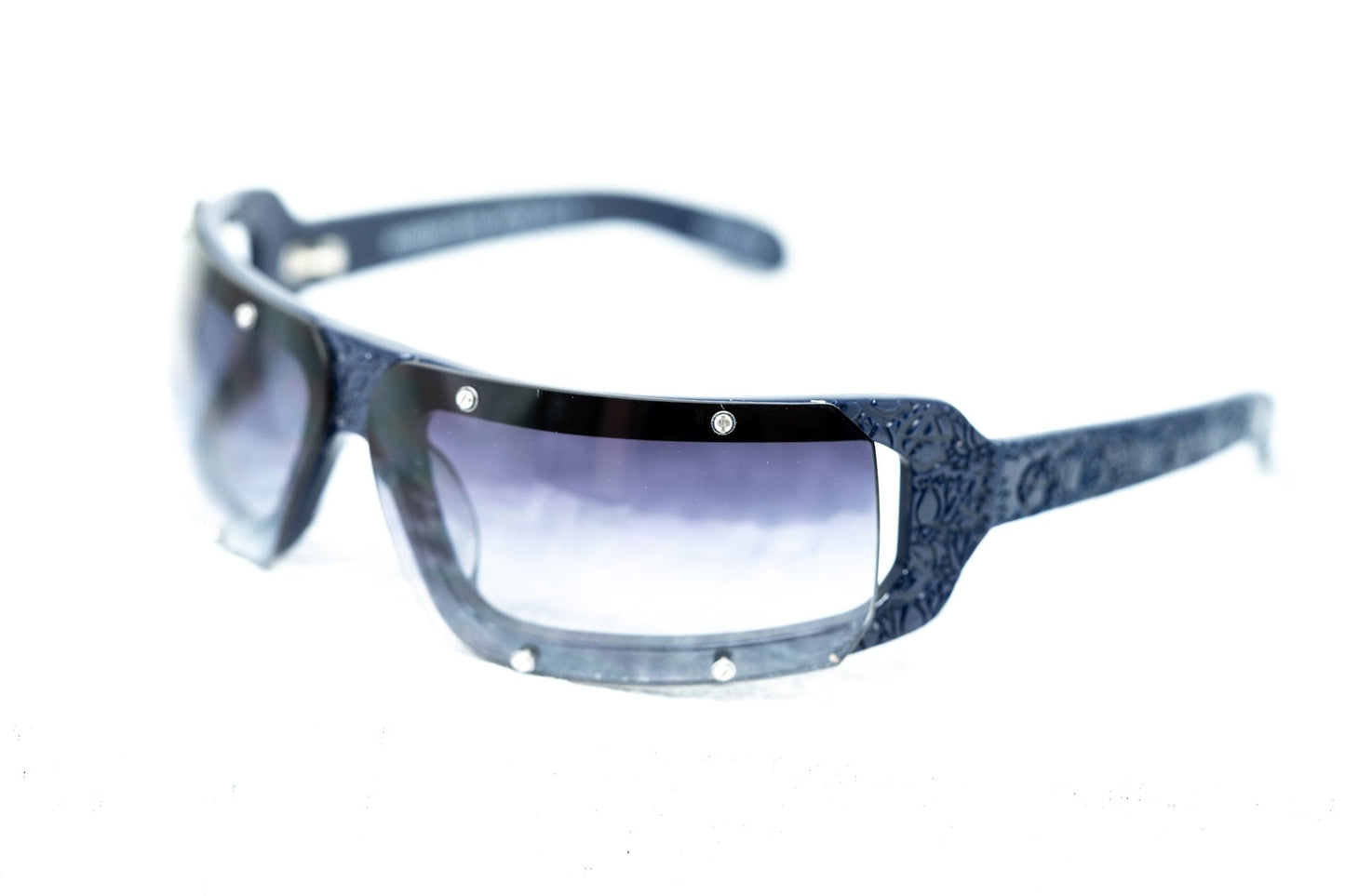 Buddhist Punk Sunglasses Rectangular Navy and Grey