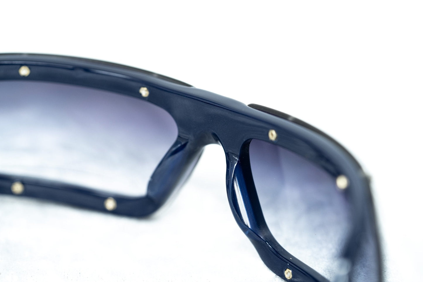 Buddhist Punk Sunglasses Rectangular Navy and Grey
