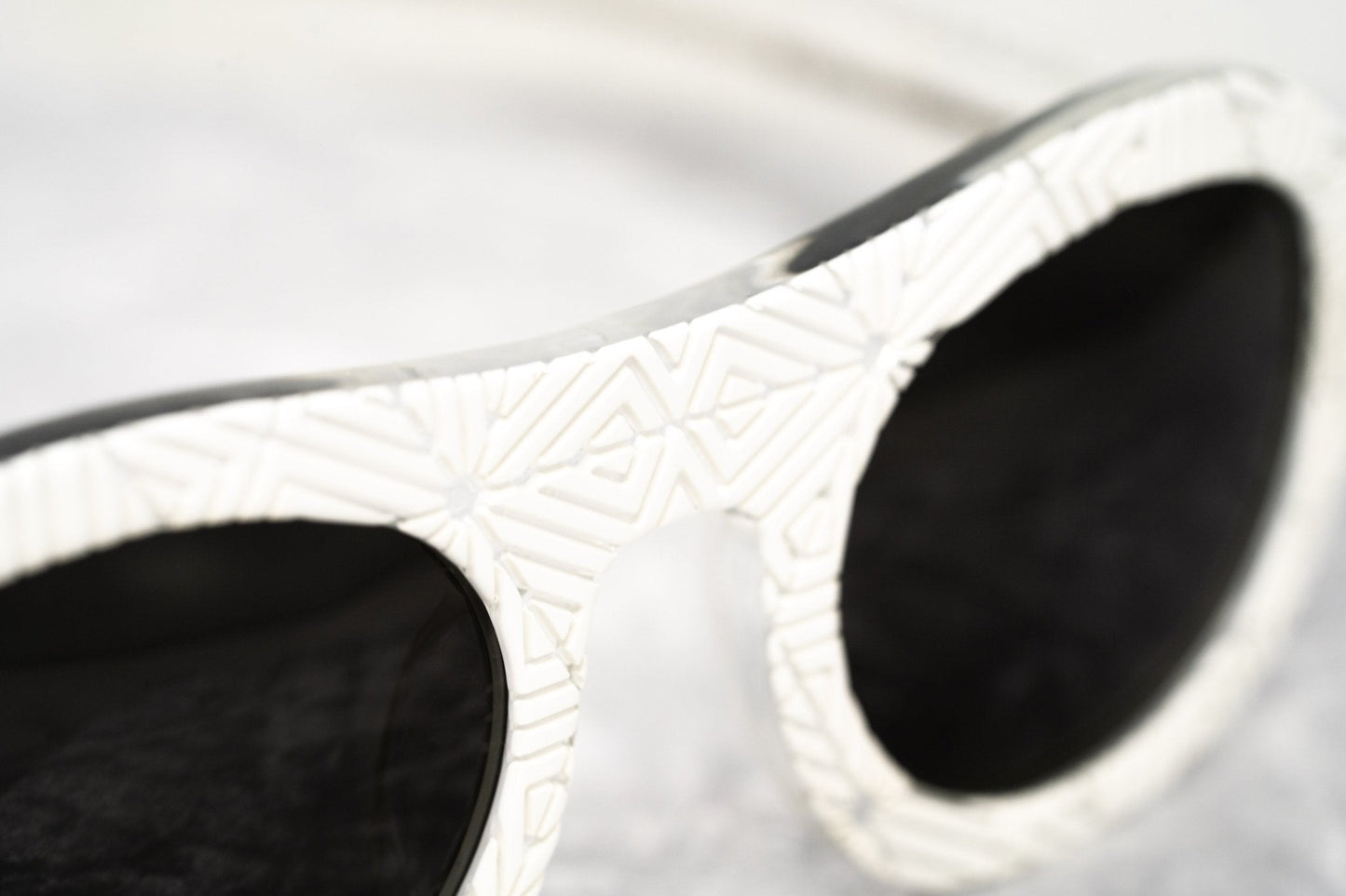 David David Sunglasses Round White and Dark Grey